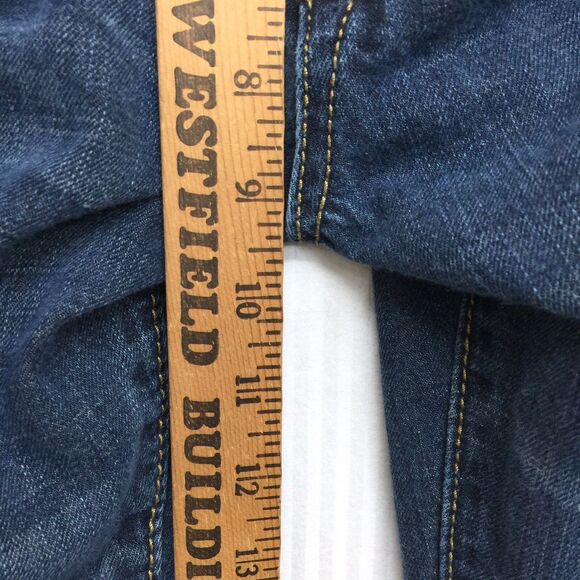 BUCKLE BLACK Jeans Men's 33 x 32 Low-Rise Slim Straight Rip Repair Denim Blue - Picture 15 of 16